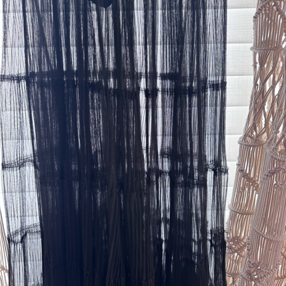Alice + Olivia Black Pleated Tulle Midi Dress w/ Romper Lining Size 8 NWT $695 - Picture 7 of 11